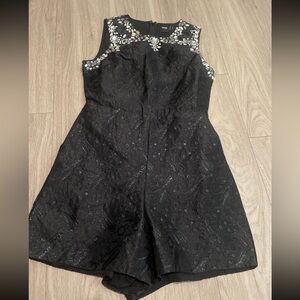 ASOS Black Embellished Sleeveless Jumpsuit Romper